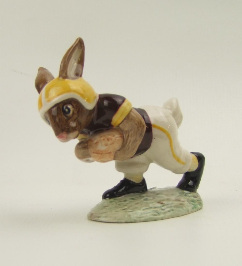 Royal Doulton Rare Bunnykins figure: Touchdown DB29: Made in a small edition for Boston College,