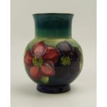 A Moorcroft vase decorated in the Clematis design, circa 1950's, height 13cm.