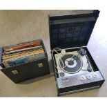 Dansette Bermuda Cased Record Player together with cased easy listening LPs (2):