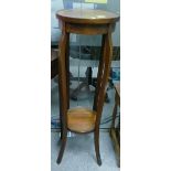 Edwardian mahogany inlaid plantstand