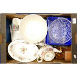 A mixed collection of items to include: A small Royal Albert Lady Carlyle patterned teapot,