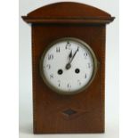 Inlaid oak Mantle clock: