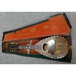 A late Victorian Italian inlaid Mandolin: Labelled F.