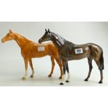 Two large Beswick race horses: Model 156