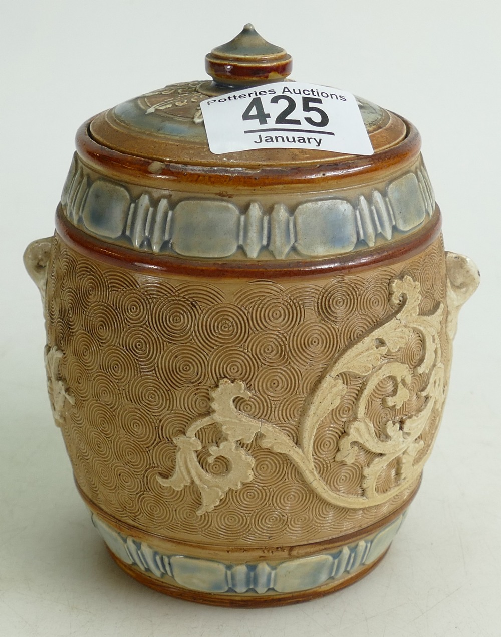 Doultion Lambeth Stoneware lidded pot: h