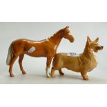 Beswick Corgi 1299B & Palomino Huntsman'