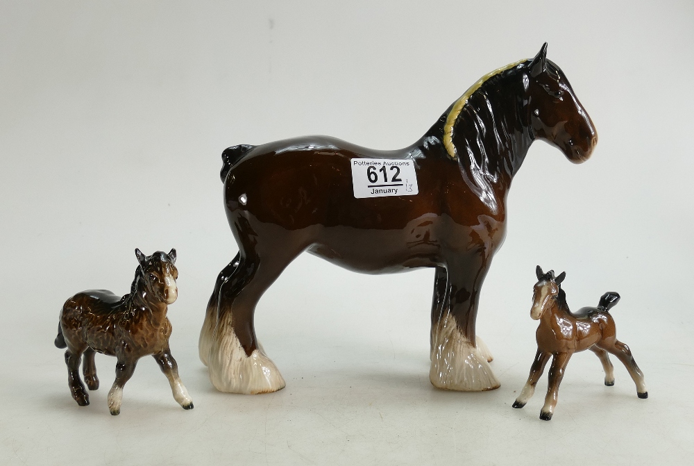 Beswick Horse's to include: 818 Shire, S