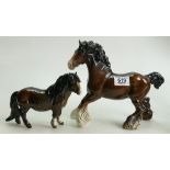 Beswick 818 Shire Horse: together with S