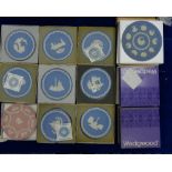 A collection of Boxed Wedgwood branded 1980's christmas plates(13):