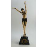 Large Resin Art Deco Dancing Lady figure