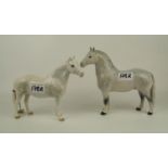 A Beswick model of a grey Connemara pony 1641 together with a Beswick model of a grey Welsh Cob