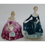 Royal Doulton Lady figures Janine HN2461: and seconds figure Victoria HN2471(2)