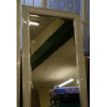 A large modern beval edge mirror: 173 cm x 80