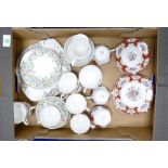 A mixed collection of items to include: Salisbury Stanhope patterned part tea set & similar Royal;