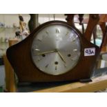 Smiths oak cased mantel clock (no key).