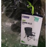 A pair of Outwell Spring Hill camping chairs: plus 2 golfing umbrellas.