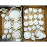 A mixed collection of tea ware to include: Royal Doulton Larchmont tea set together with floral