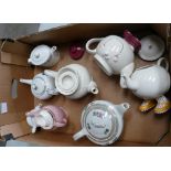 A mixed collection of items to include: Carlton Ware Novelty Teapot, similar Mr Man Theme item