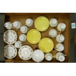 A mixed collection of tea ware to include: Shelley & Salisbury floral decorated tea & coffee ware