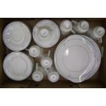 Royal Doulton Carnation patterned part tea set: to include cups, saucers, side plates, cake plates
