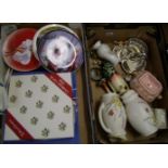 Mixed collection of ceramic items to include: old Tupton ware vases, wall plates, Radford jugs and