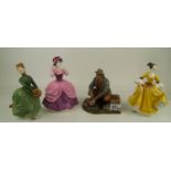 4 Royal Doulton figures (all seconds) to include; Bon Appetit (matt) HN2444; Stephanie HN2807;