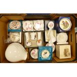 A mixed collection of items to include: Coalport , Spode & Caverswall commemorative items, boxed