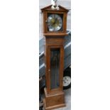 Reporduction Brass Faced Oak Grand Daughter Clock: