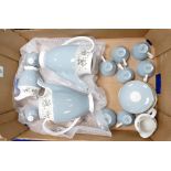 Royal Doulton Rose Elegans tea ware to include: 2 teapots, milk jugs, cups and saucer sets etc