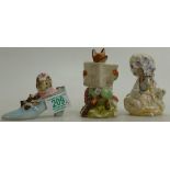 Beswick Beatrix Potter figures: lady Mouse BP6a, The Old Women who lived in the Shoe BP6A &