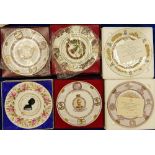 A collection of 6 Boxed Caverswall branded limited edition commemorative plates(6):