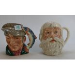 Royal Doulton large character jugs: Royal Doulton all white character jug Santa Claus D6704 (small