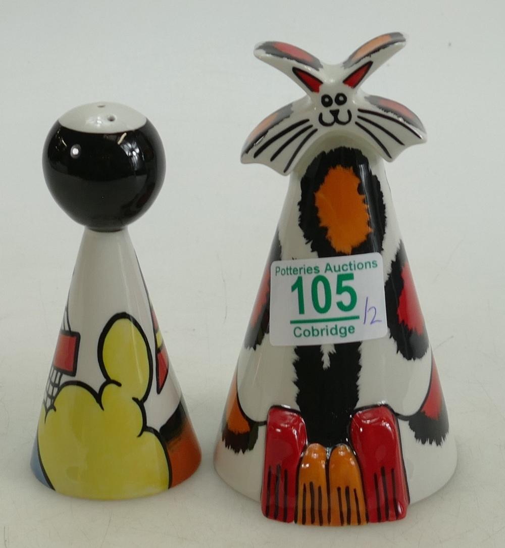 Lorna Bailey Novelty Sugar Shaker: Quady 20th Collectors Club piece together with Fantasy Design