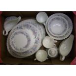 A collection of Wedgwood Angela Patterned dinner and tea ware to include: dinner plates, side