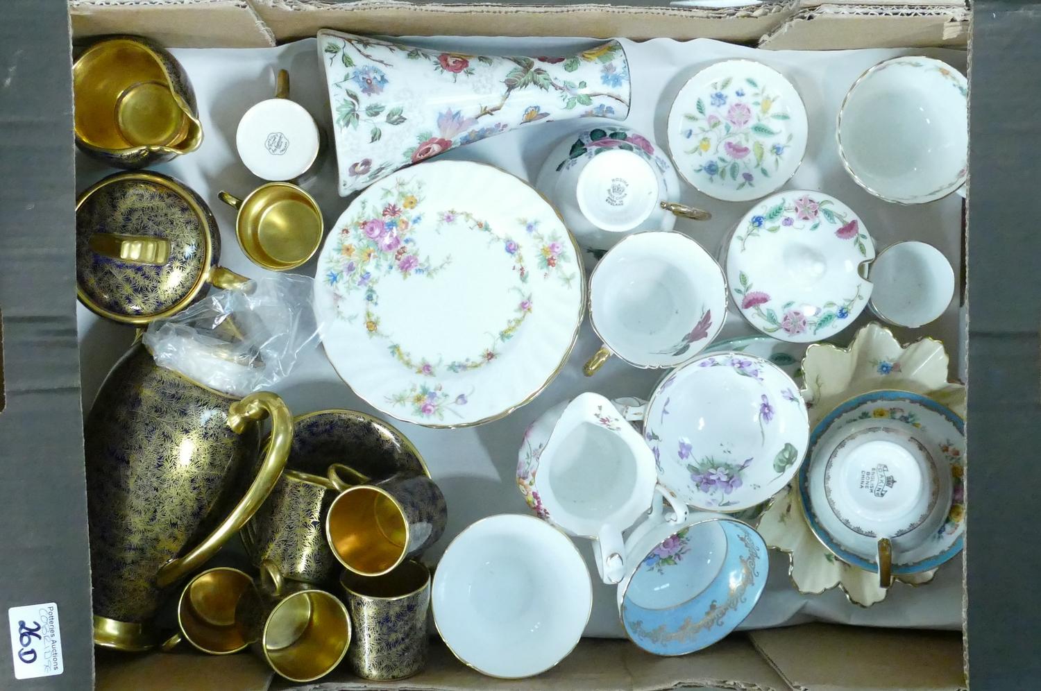 A mixed collection of items to include: Art Deco Simpson branded part coffee set, together with