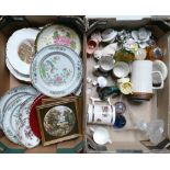 A mixed collection of items to include: Spode Decorative wall plates, similar Royal Cauldon items,