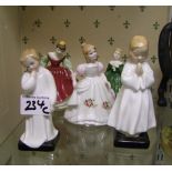 Royal Doulton small figures to include: Darling HN1985, Bedtime HN1978, Fair Maiden HN2434, Amanda