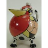 Lorna Bailey Novelty Teapot: with Robin Theme, height 18cm