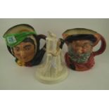 Royal Doulton large character jugs to include: Sairy Gamp, Falstaff together with Royal Doulton