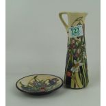 Moorcroft Wild Meadow small jug together with pin dish.