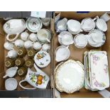 A mixed collection of tea ware to include: Meakins Hedgrow, MidWinter Autumn Leaves, mixed pattern