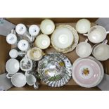 A mixed collection of tea ware to include: Crown Trent, Salisbury & Johnson Bros floral part sets