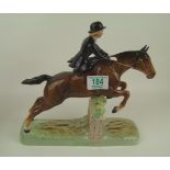 A Beswick Girl Sidesaddle on jumping horse: 982.