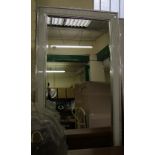 A large modern beval edge mirror: 173 cm x 80cm