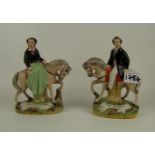 Two Old Staffordshire Type figure: The Prince & Princess(2)