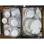 A mixed collection of items to include: 2 x Wedgwood Alexandria Tureens, similar gilded tea cups,