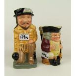 Royal Doulton Sir Francis Drake Toby Jug: D6660 together with the Jolly Toby (2)