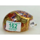 Royal Crown Derby paperweight Orchard Hedgehog: collectors club backstamp