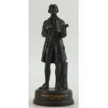 Wedgwood Black Basalt figure of Josiah Wedgwood: Height 22cm, dated 1972.