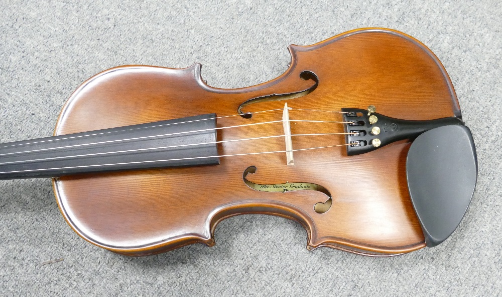 Modern Violin in case with bow: The Stentor Graduate label inside, length at back 37cm, overall 59. - Image 3 of 6